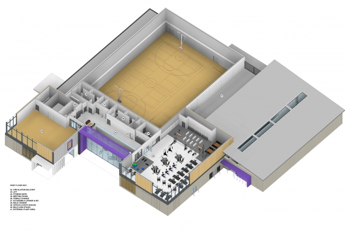 Castle Farm 3d first floor plan - labelled