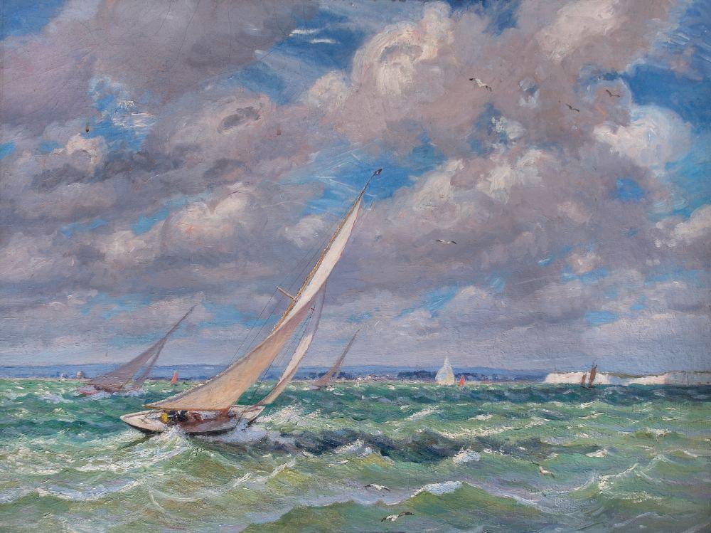 3)	Alice Maud Fanner, Burnham Restricted Class Beating To Windward in Pegwell Bay, 1927 