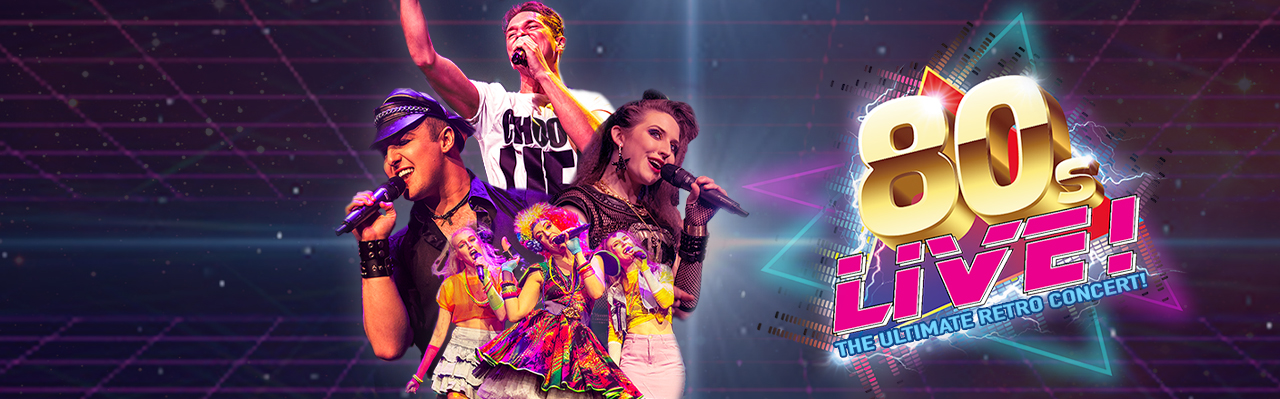 80's live, banner, homepage
