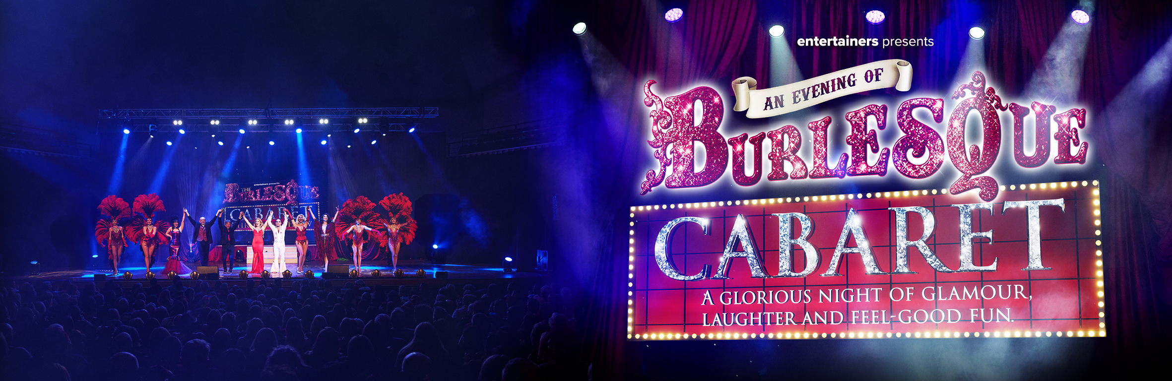 An evening of burlesque landscape banner.