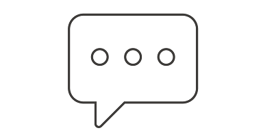 a speech bubble containing 3 dots