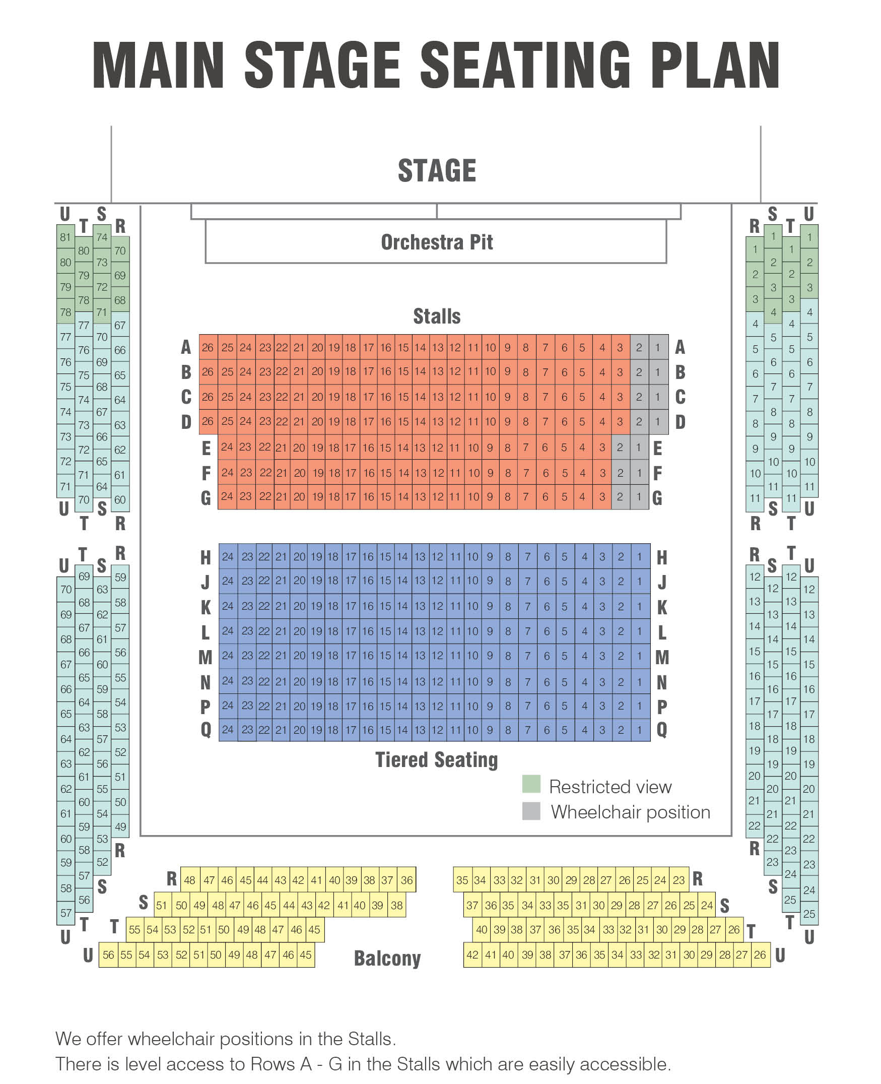 Seating plans Royal Spa Centre Leamington Spa